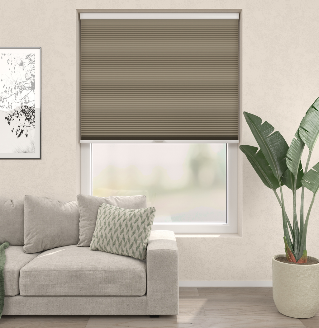 Elektrisch Plissé Gordijn Monaco Zand Verduister 04 Afbeelding 1