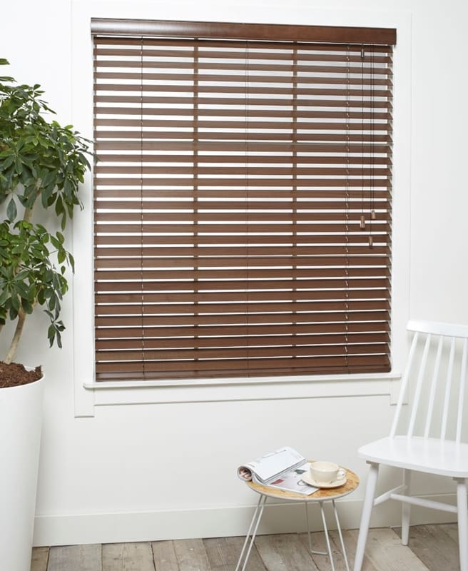 Houten Jaloezie Luxe Kastanjebruin Afbeelding 1