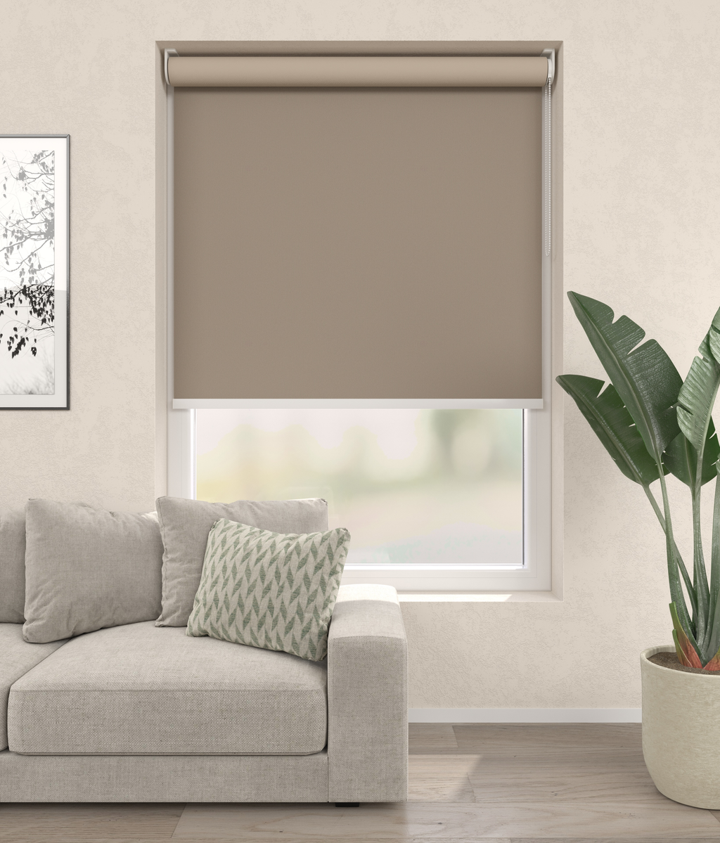 Elektrisch Rolgordijn Rome Verduister Zand 5540