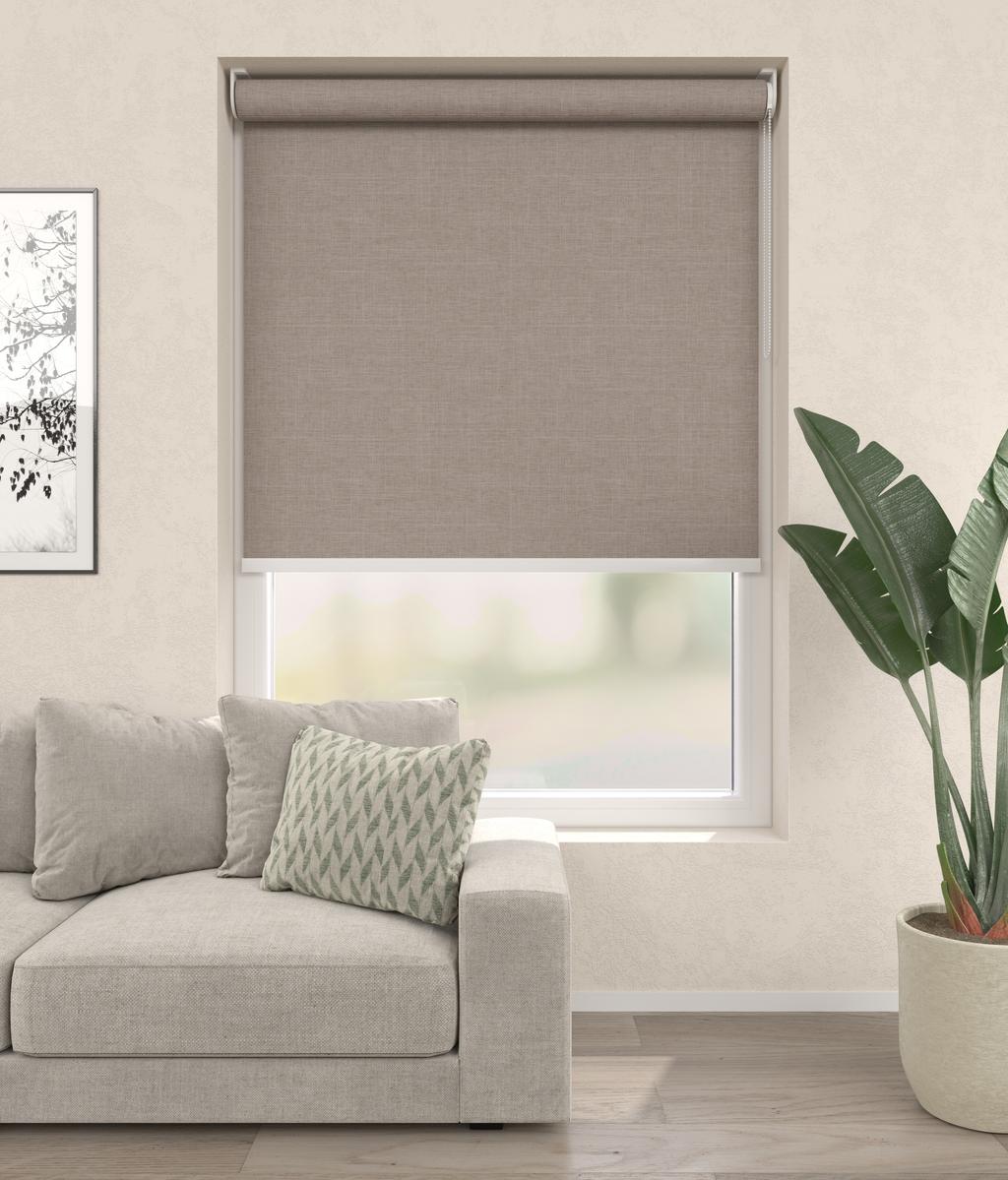 Rolgordijn Toscane Linnenlook Beige 5200 Afbeelding 1