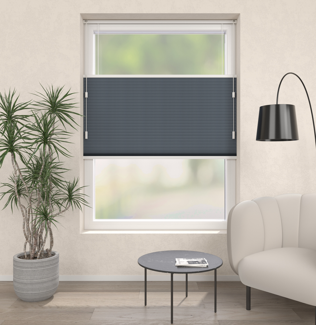 Plissé Gordijn Trend Staalblauw Verduister 10 Afbeelding 1