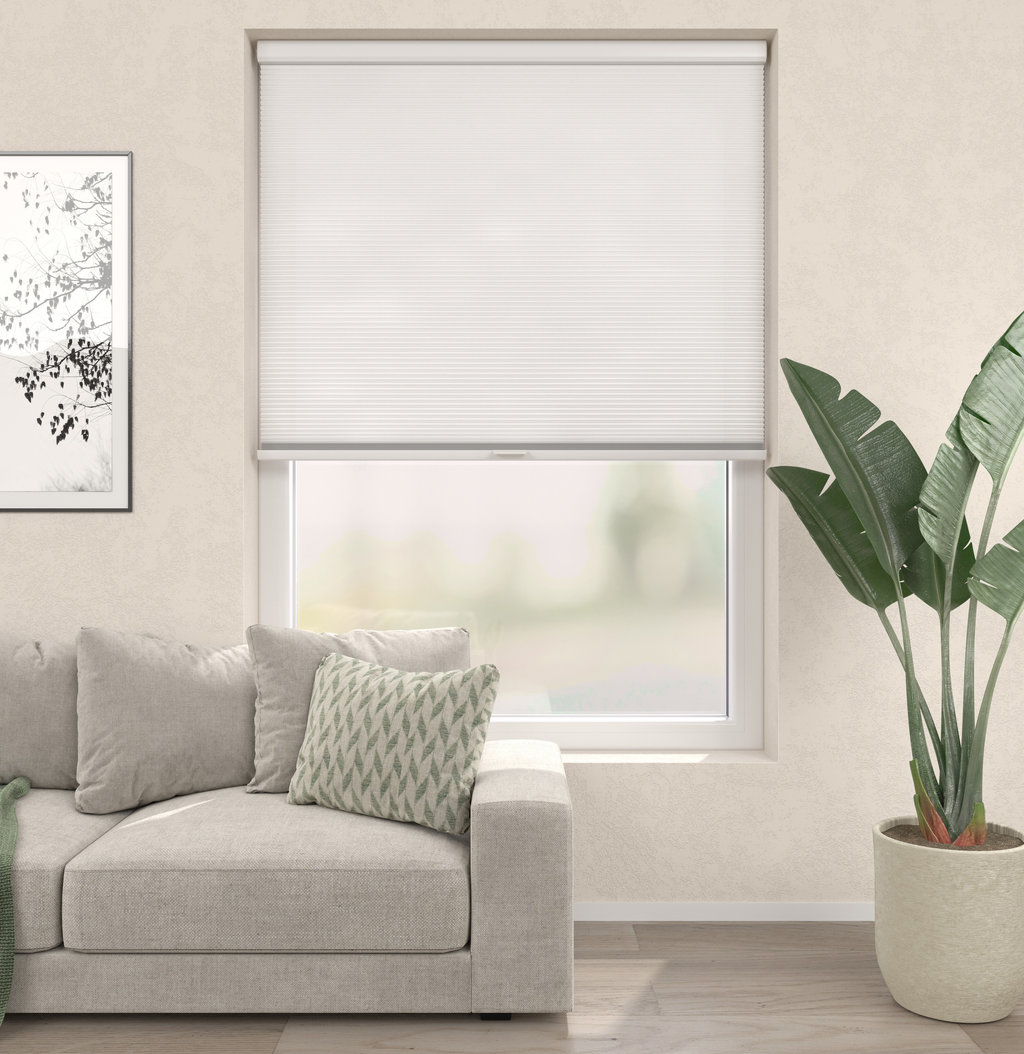 Elektrisch Plissé Gordijn Parijs Wit 100 Afbeelding 1