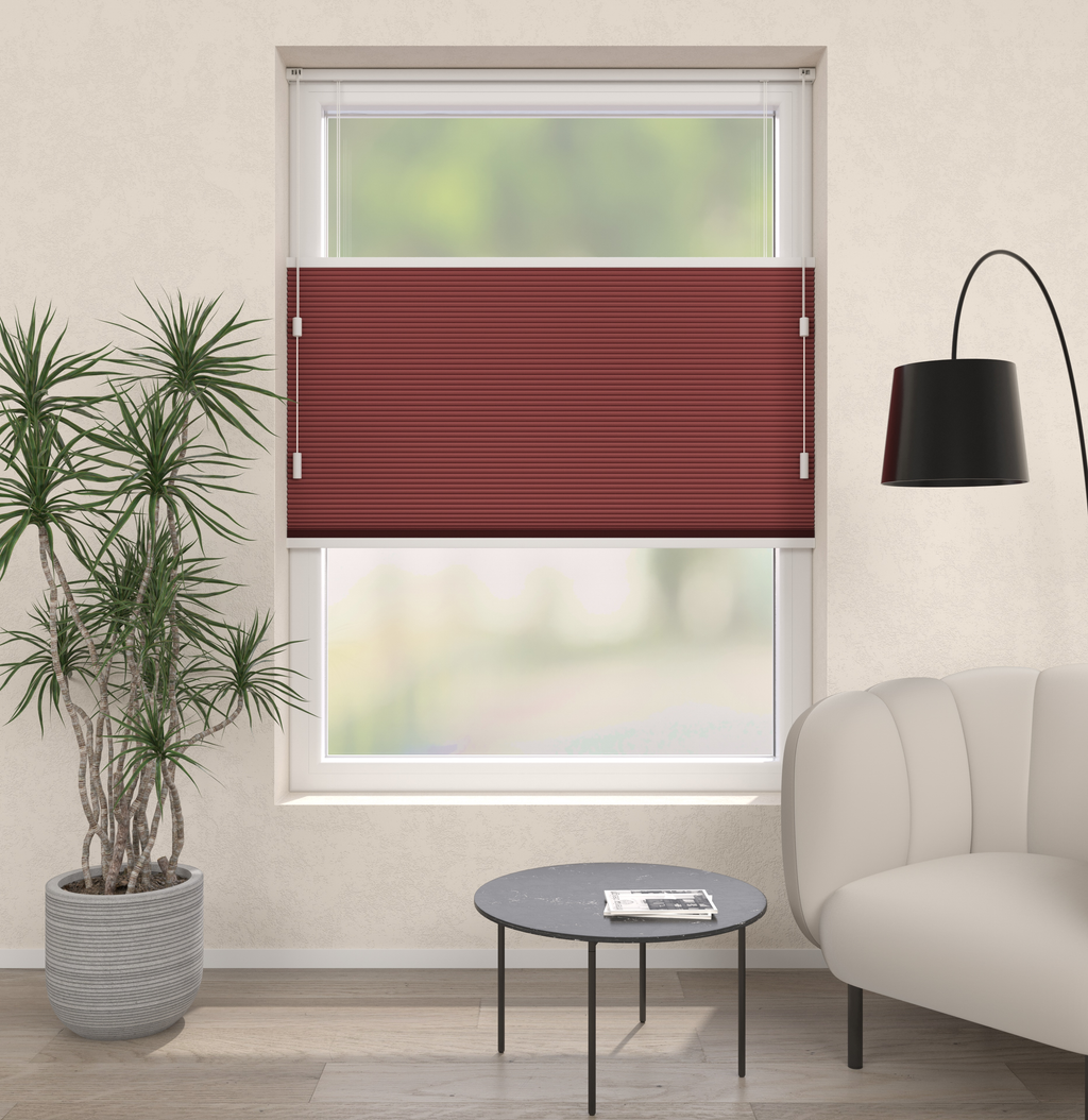 Plissé Gordijn Monaco Rood Verduister 06 Afbeelding 1