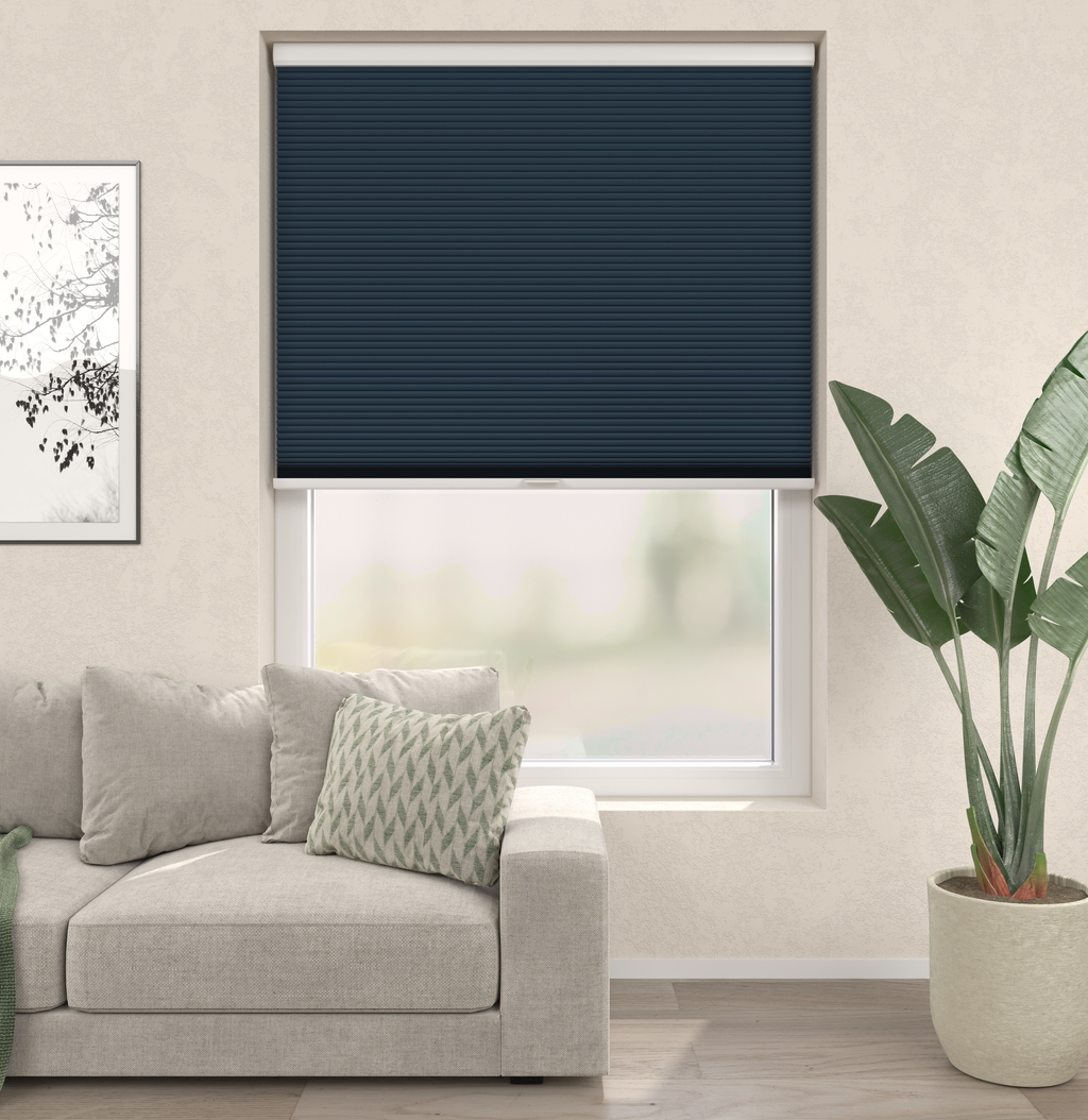 Elektrisch Plissé Gordijn Monaco Blauw Verduister 09 Afbeelding 1