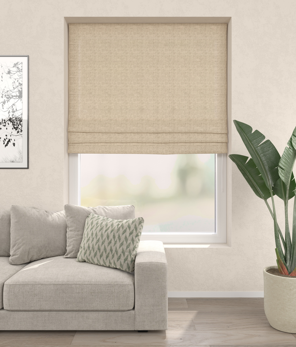 Vouwgordijn Serge Lichtzand 16306 Afbeelding 1