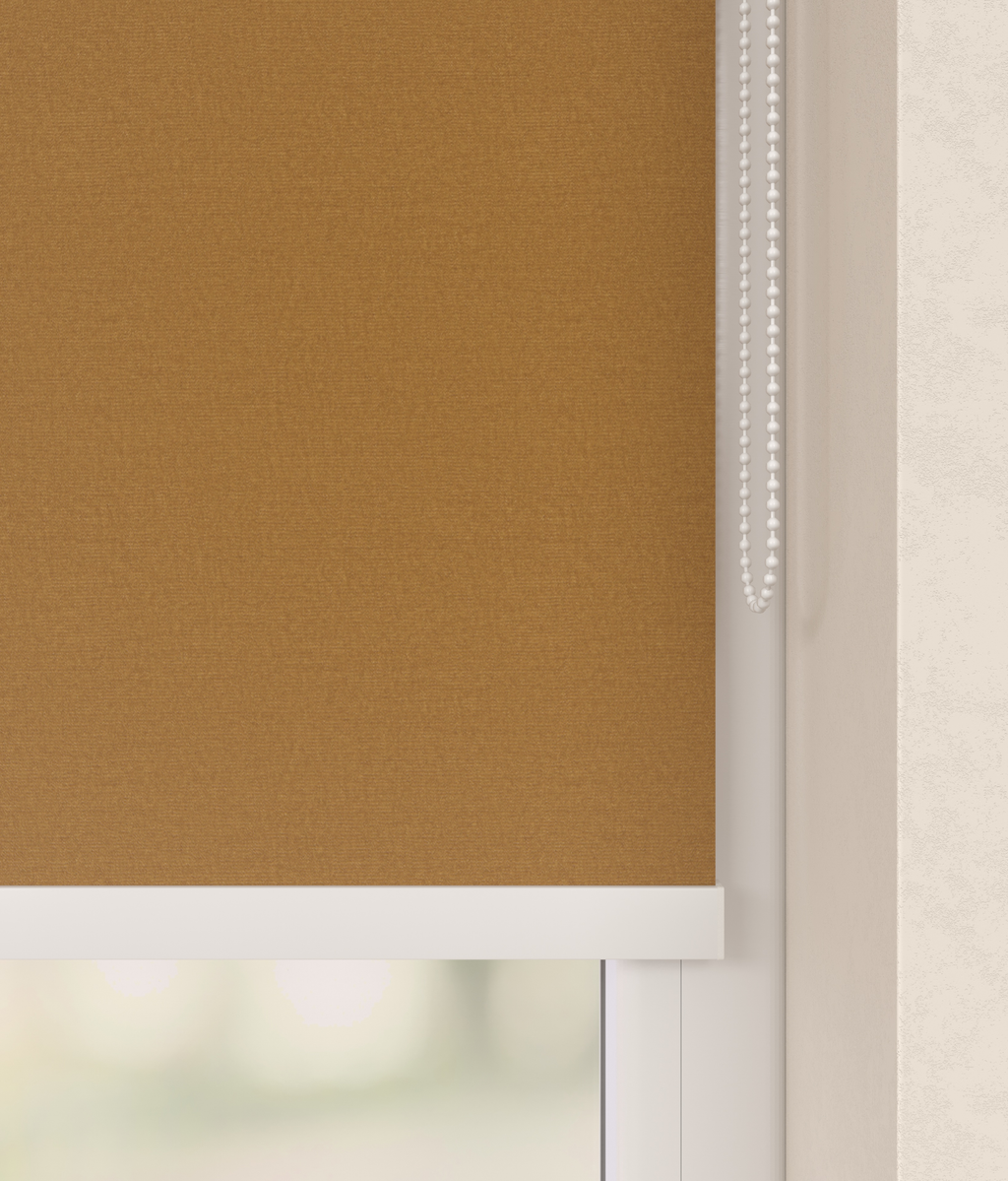 Elektrisch Rolgordijn Milaan Velours Oker 4400 Afbeelding 2