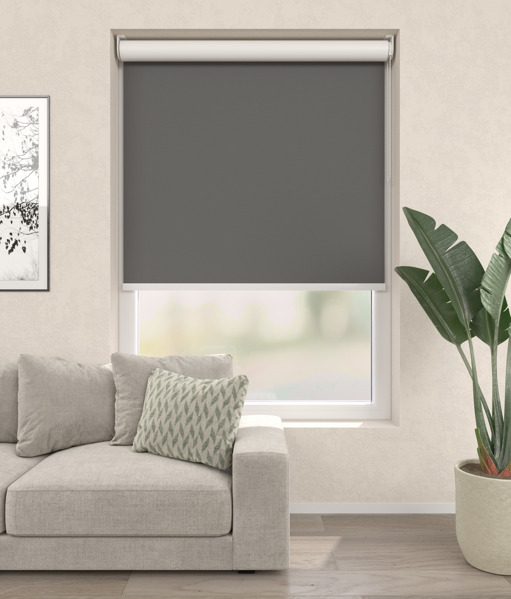 Rolgordijn Bologna Verduister Antraciet 7600 Afbeelding 1