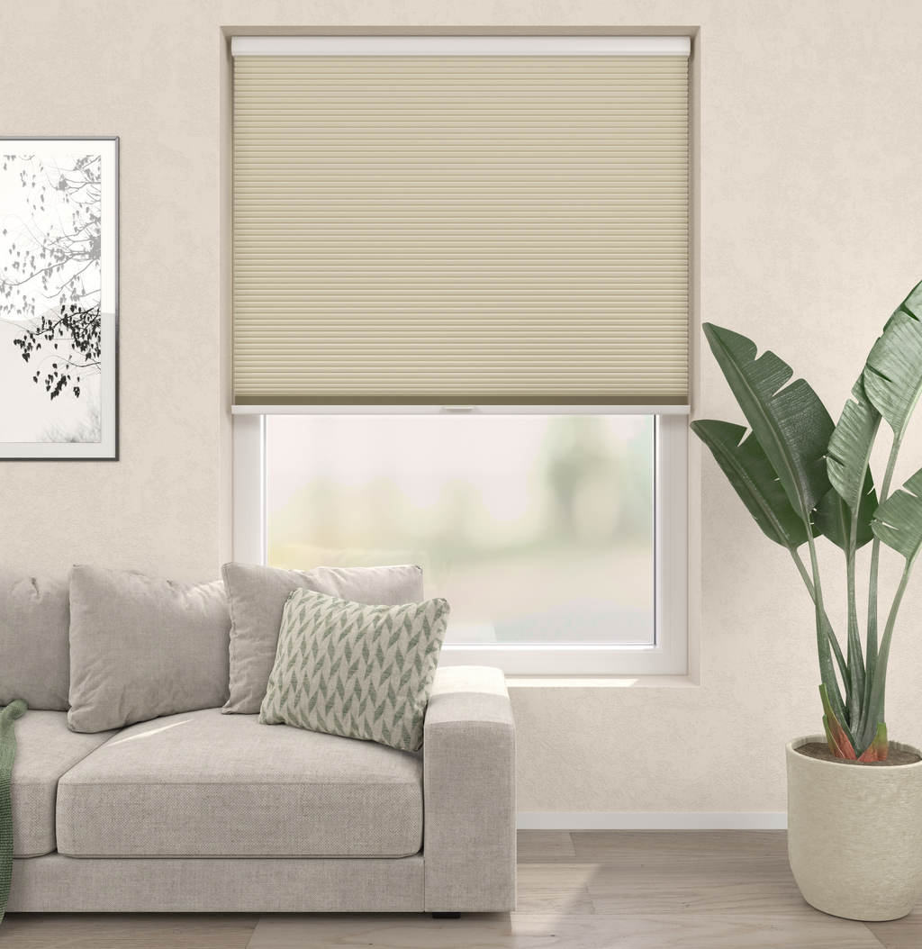 Elektrisch Plissé Gordijn Monaco Ecru Verduister 02 Afbeelding 1