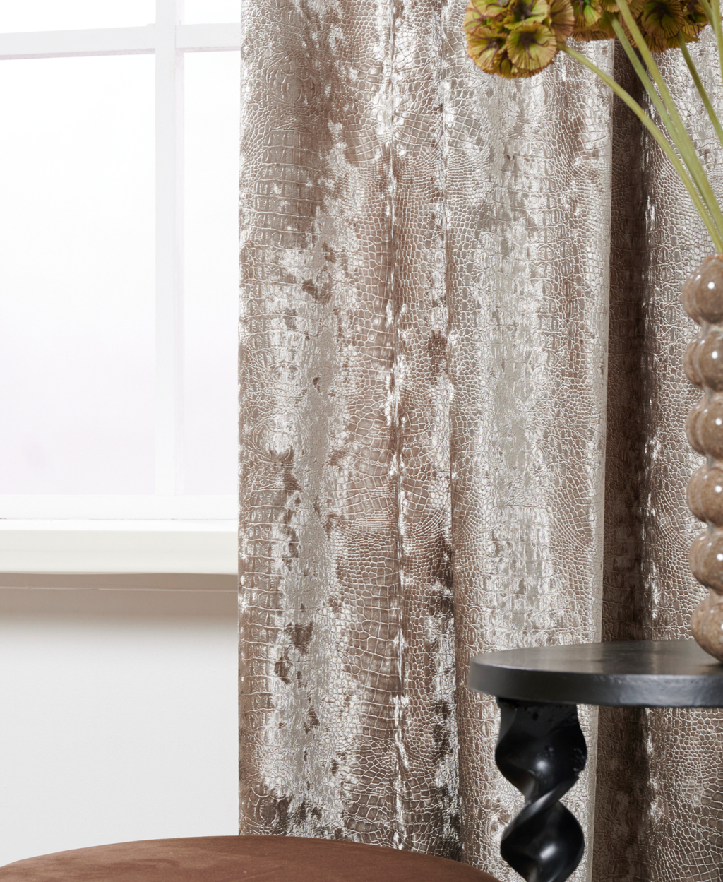 Gordijn Velvet Croco Champagne 8 Afbeelding 2