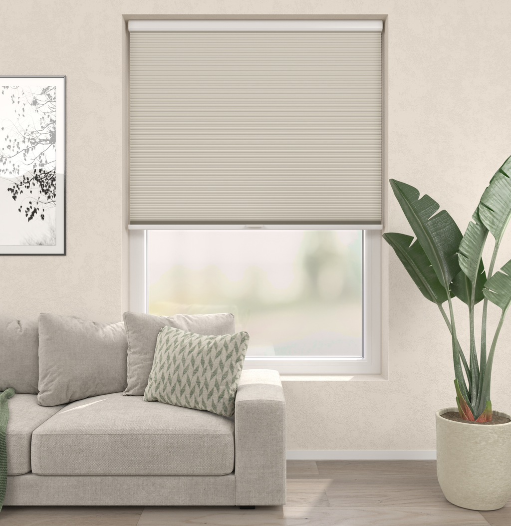 Elektrisch Plissé Gordijn Parijs Lichtbeige Verduister 5110 Afbeelding 1