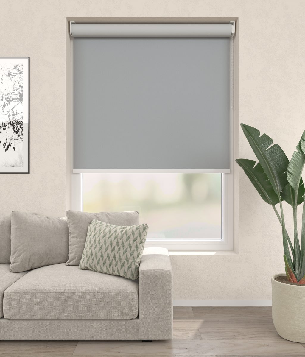 Elektrisch Rolgordijn Rome Verduister Lichtgrijs 5600