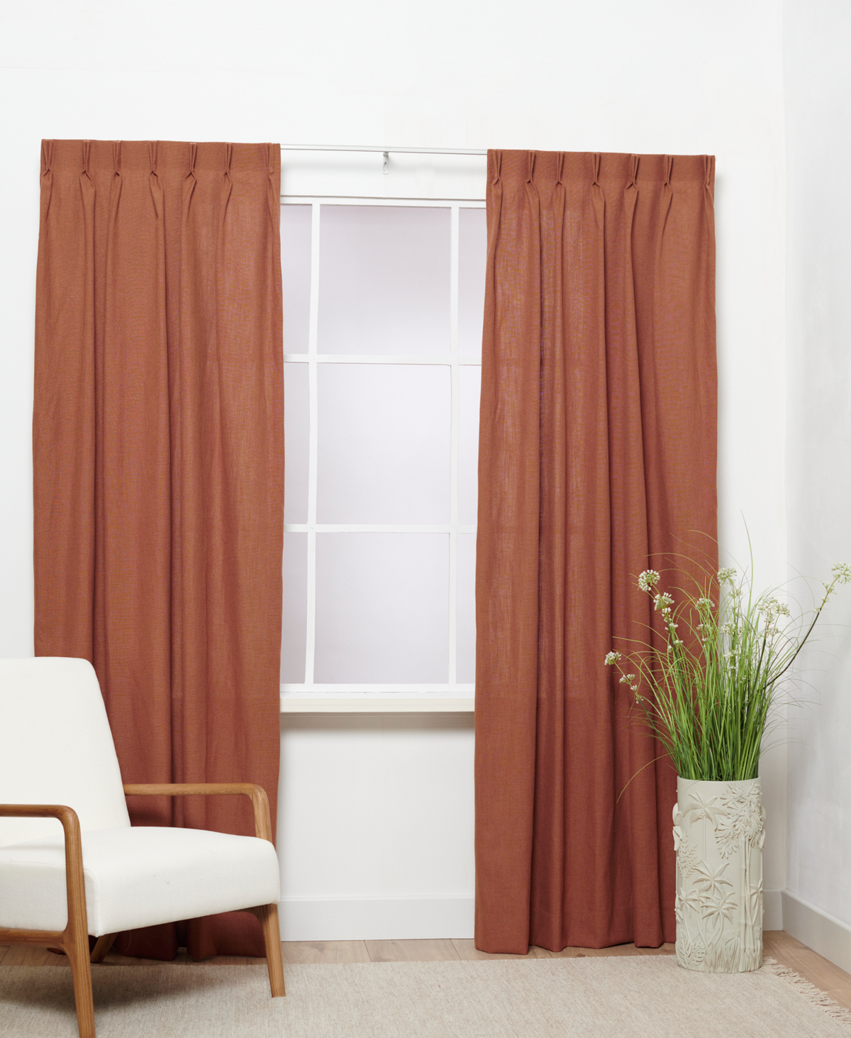 Gordijn Ibiza Linnen Terracotta 302 Afbeelding 4