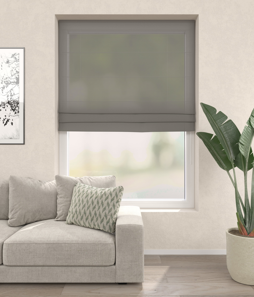 Vouwgordijn Batist Grijs Afbeelding 1