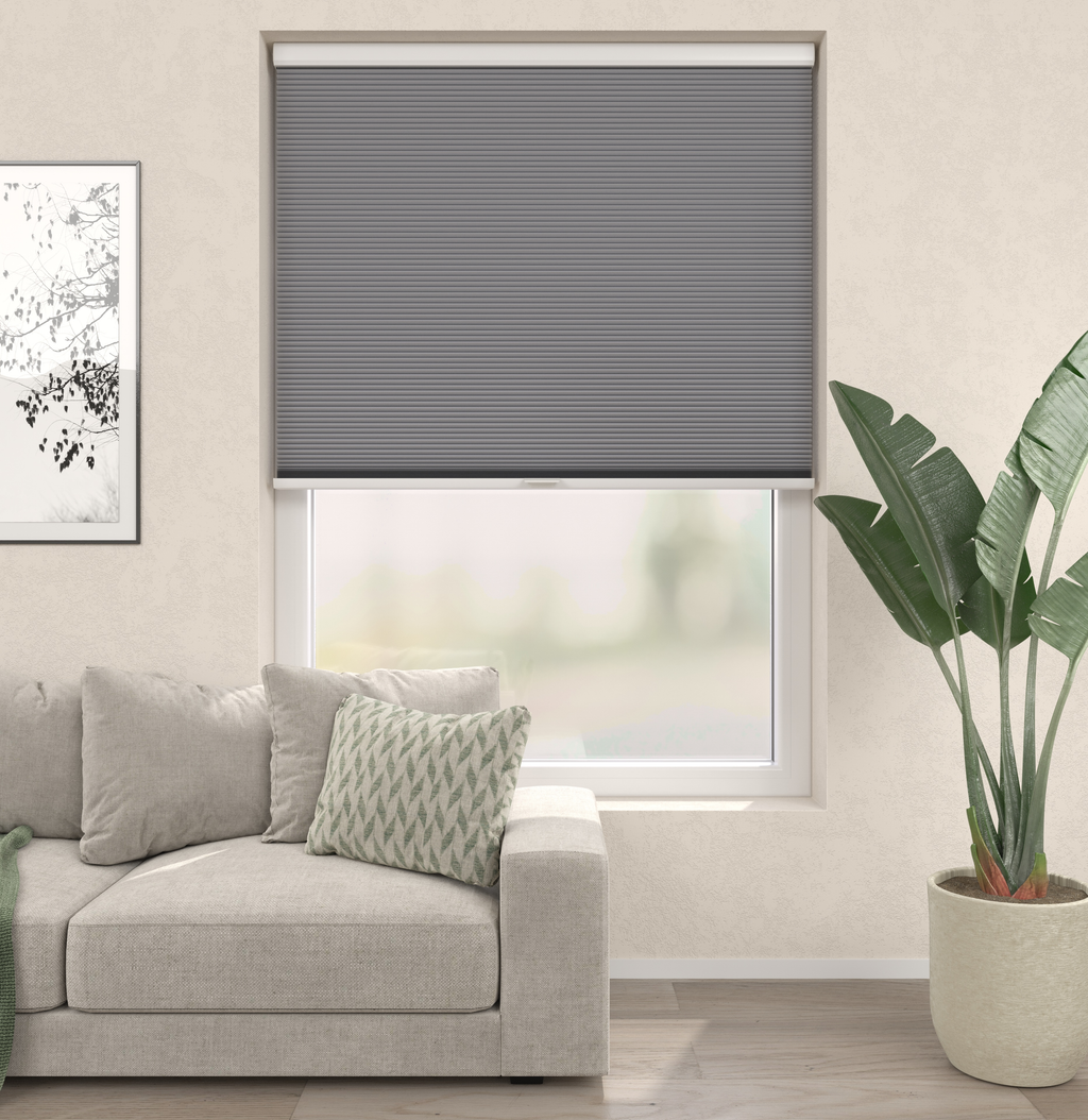 Elektrisch Plissé Gordijn Parijs Grijs Verduister 5220 Afbeelding 1