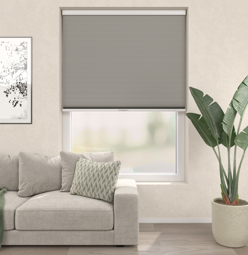 Elektrisch Plissé Gordijn Parijs Grijszand Verduister 5230 Afbeelding 1