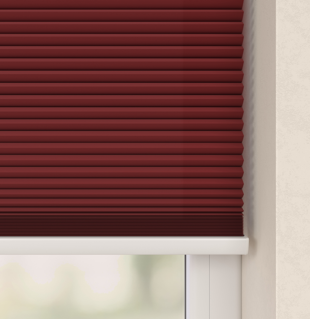 Elektrisch Plissé Gordijn Monaco Rood 06 Afbeelding 2