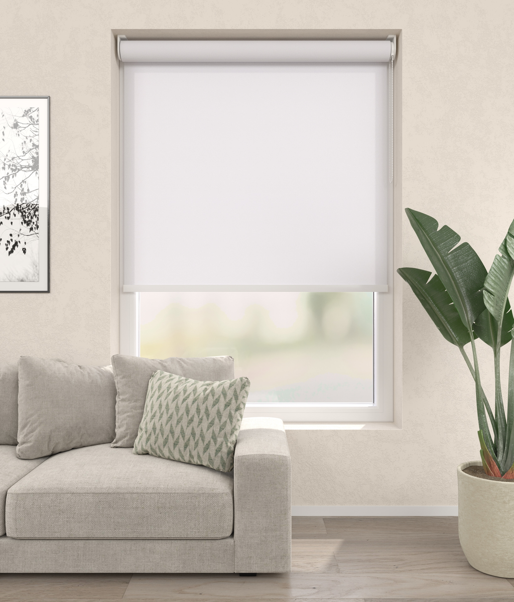 Elektrisch Rolgordijn Rome Wit 150 Afbeelding 1