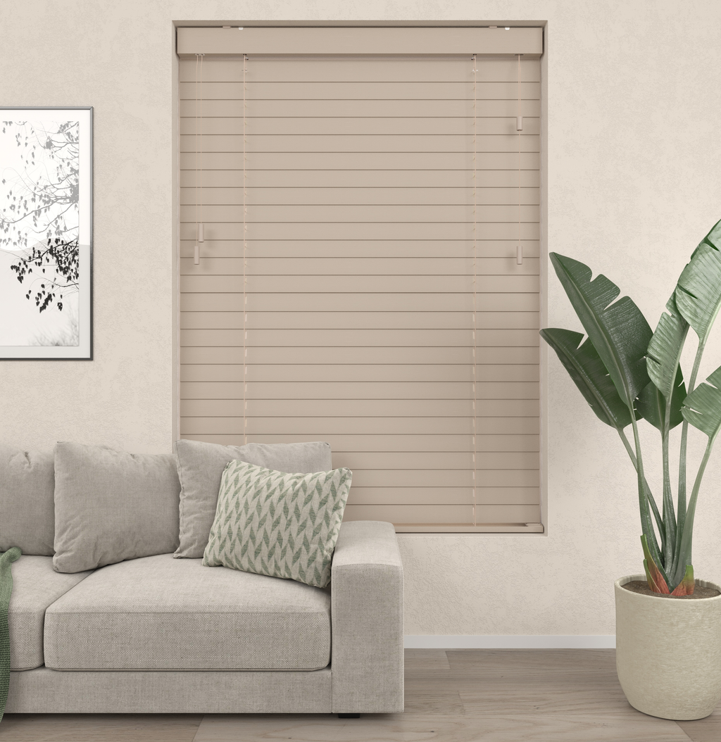 Bamboe Jaloezieën - Grijs Zand