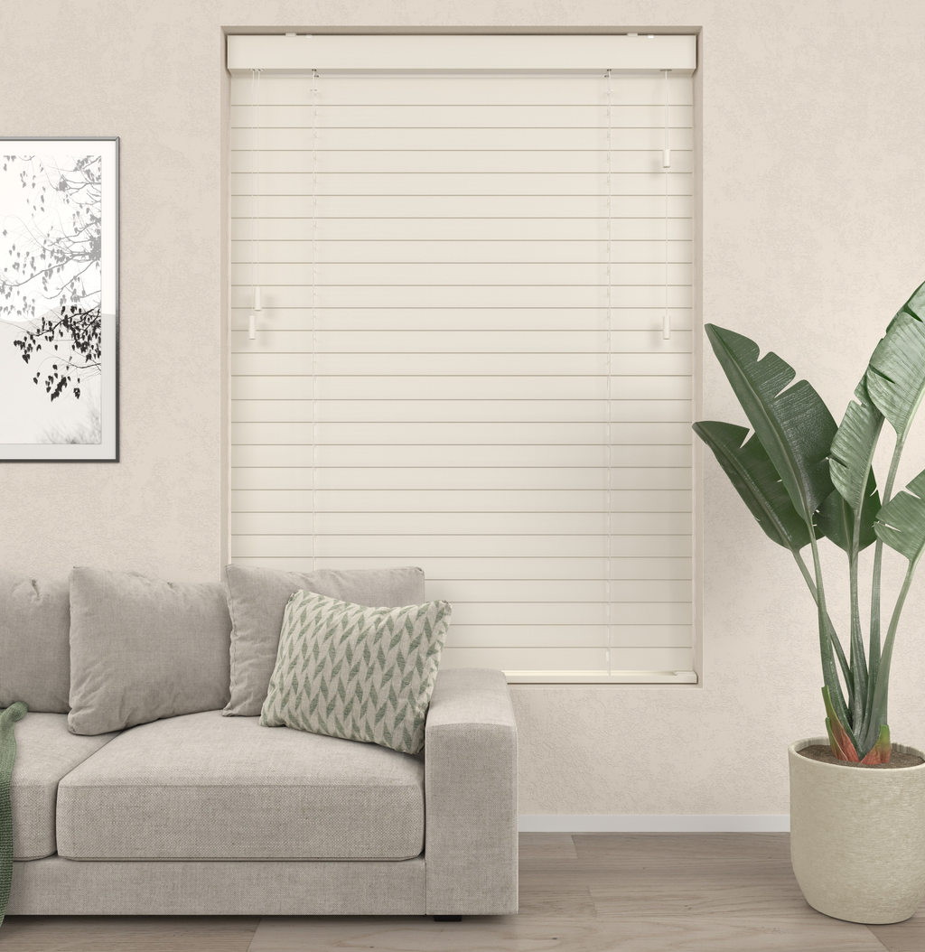 Houten Jaloezie Premium Lichtbeige Afbeelding 4