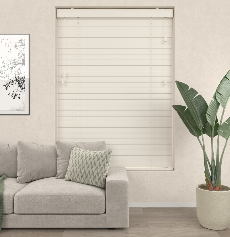 Houten Jaloezie Premium Lichtbeige Afbeelding 4