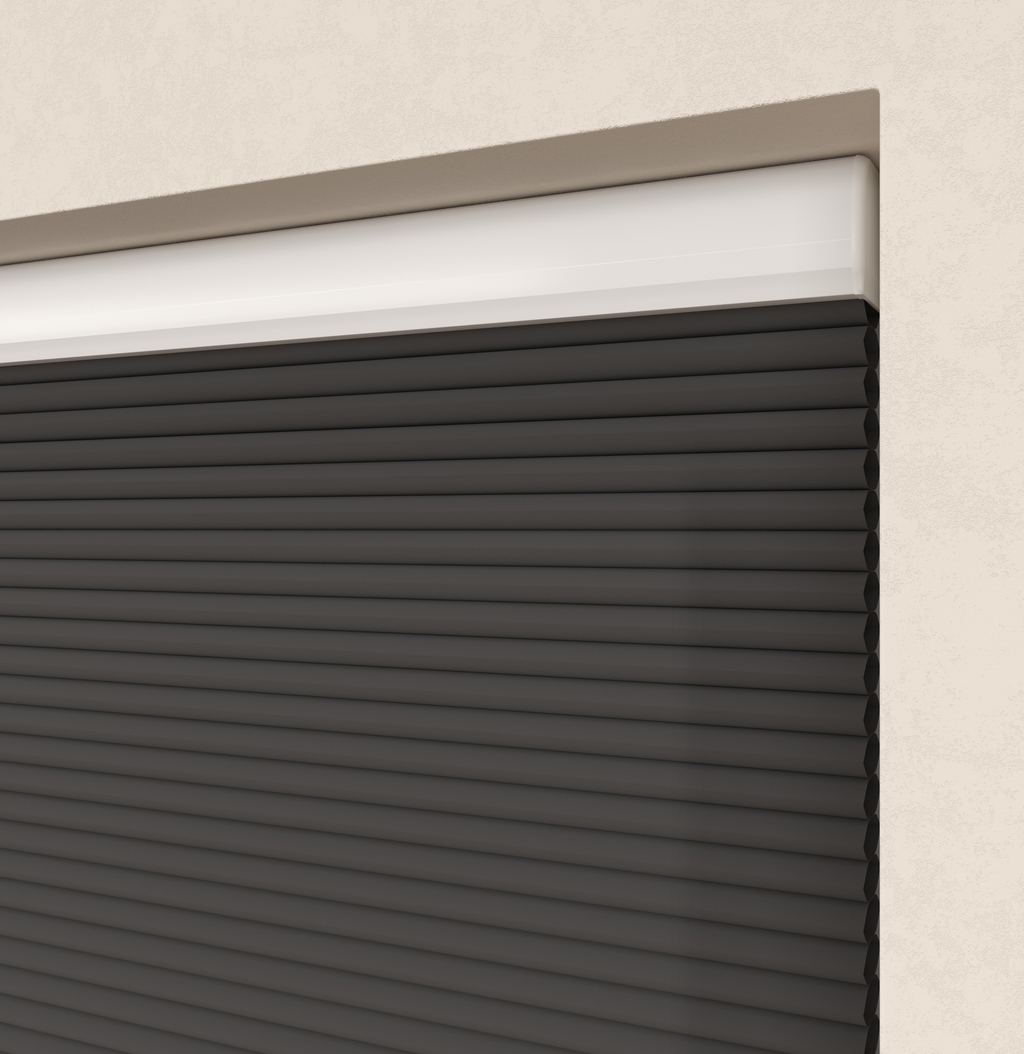 Elektrische Plissé gordijnen Monaco Antraciet 12