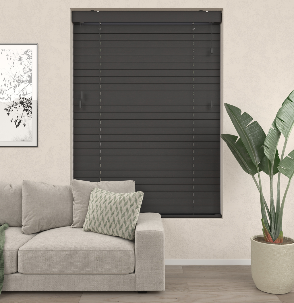 Bamboe Jaloezieën - Naturel Zwart bruin