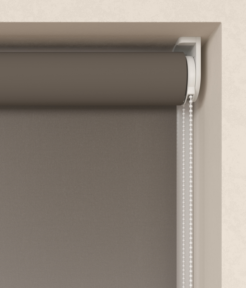Elektrisch Rolgordijn Milaan Velours Grijstaupe 3600