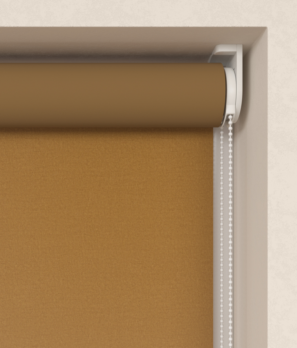 Elektrisch Rolgordijn Milaan Velours Oker 4400