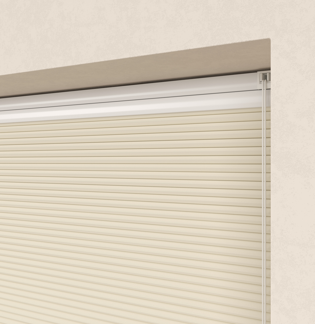 Plissé gordijnen Monaco Ecru Verduister 02
