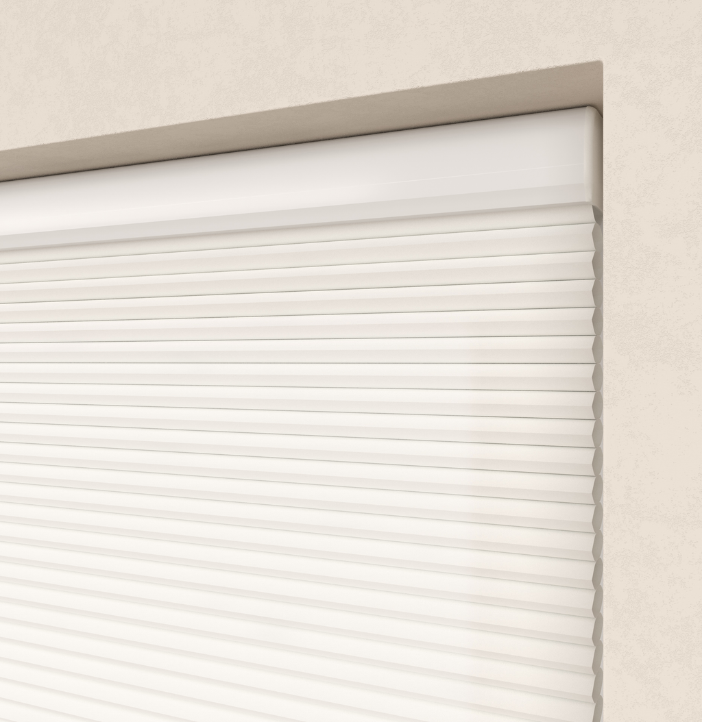 Elektrische Plissé gordijnen Monaco Wit 01