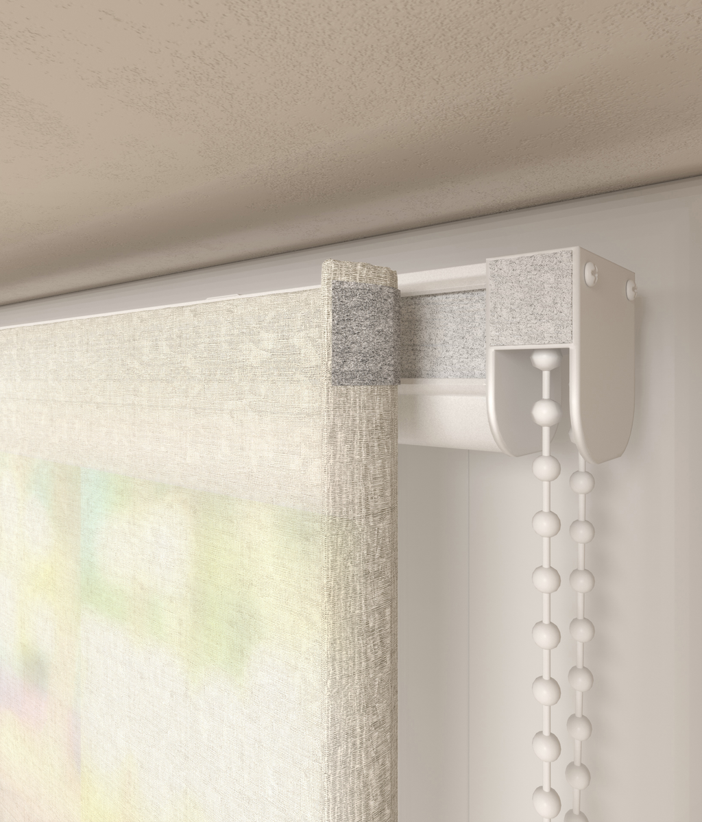 Vouwgordijn Linnenlook Ivoor
