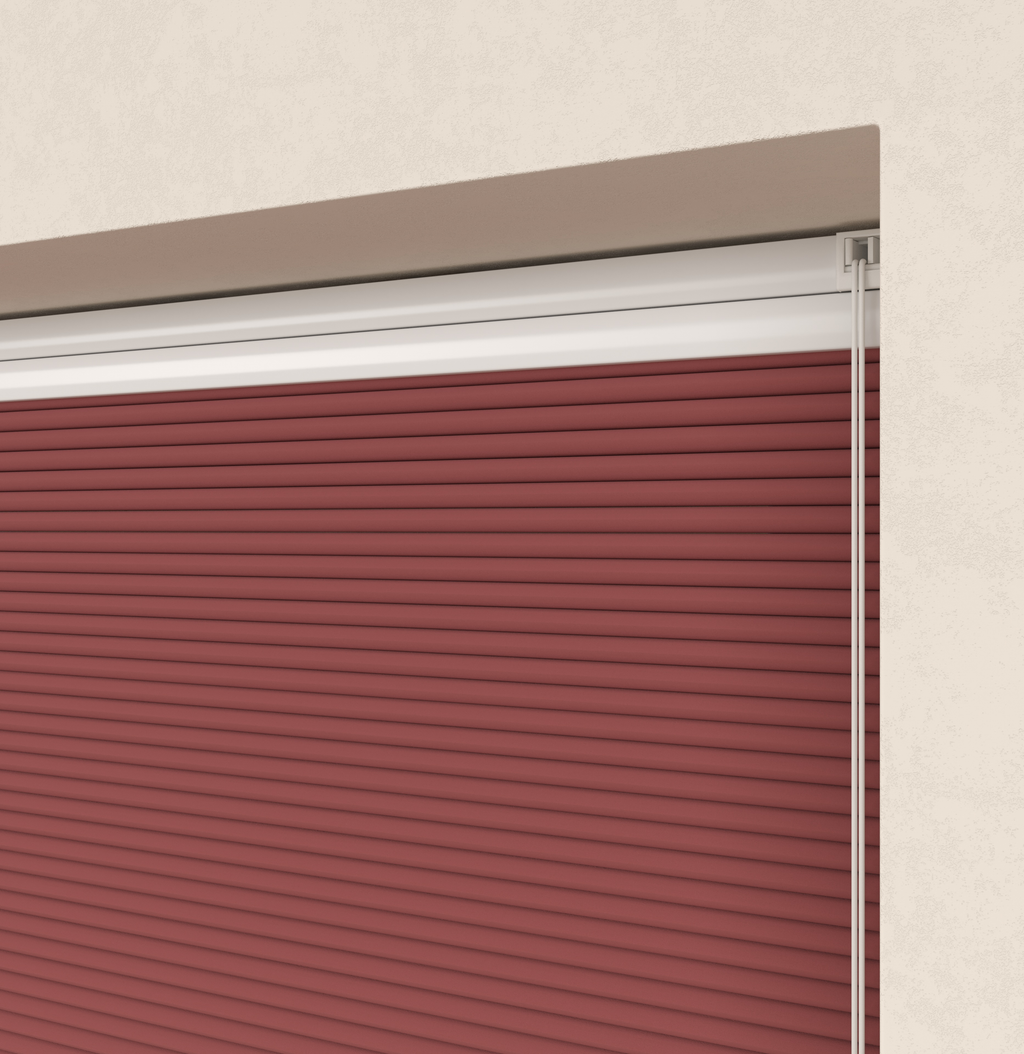 Plissé gordijnen Monaco Rood Verduister 06