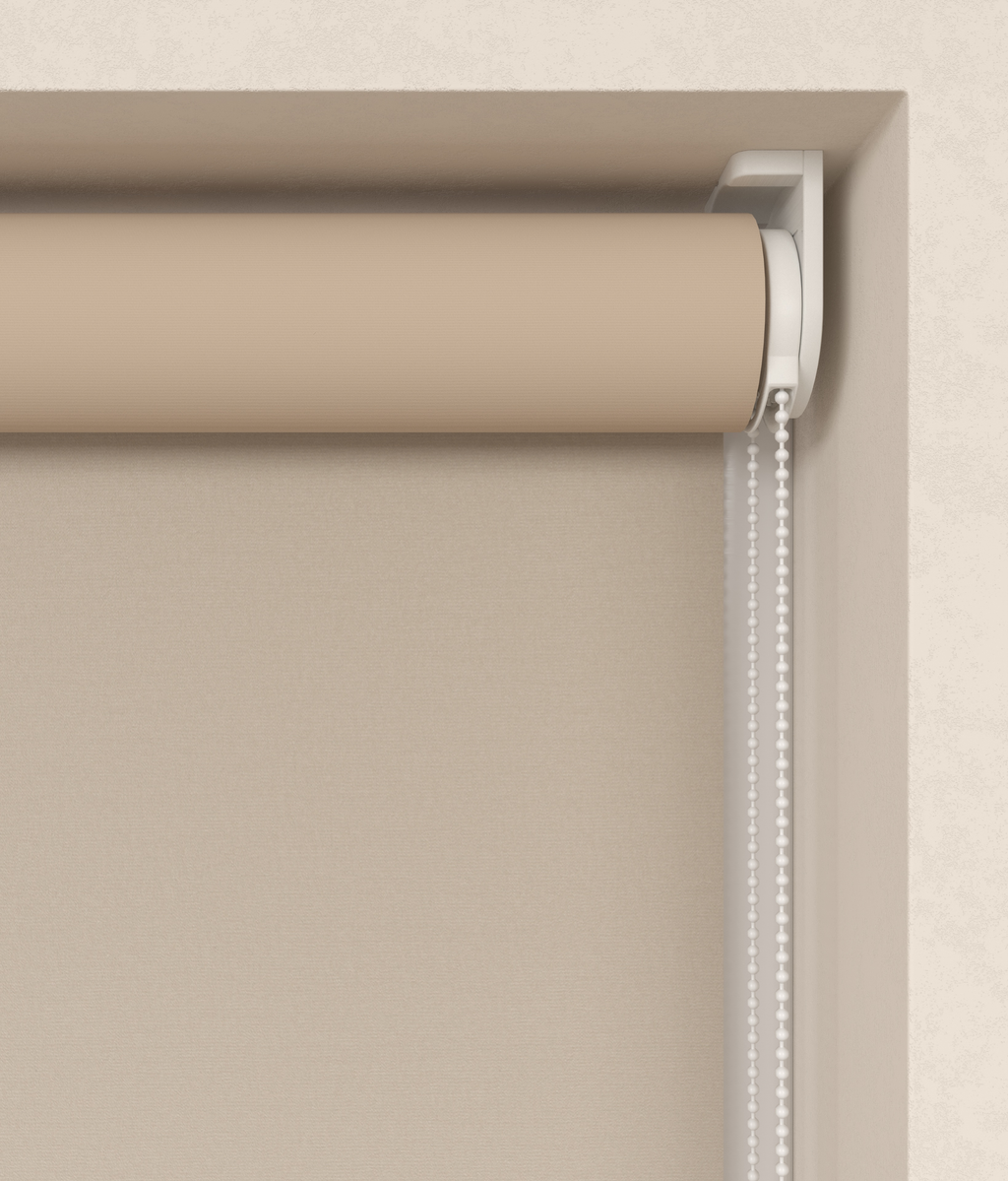 Elektrisch Rolgordijn Milaan Velours Lichtzand 3300