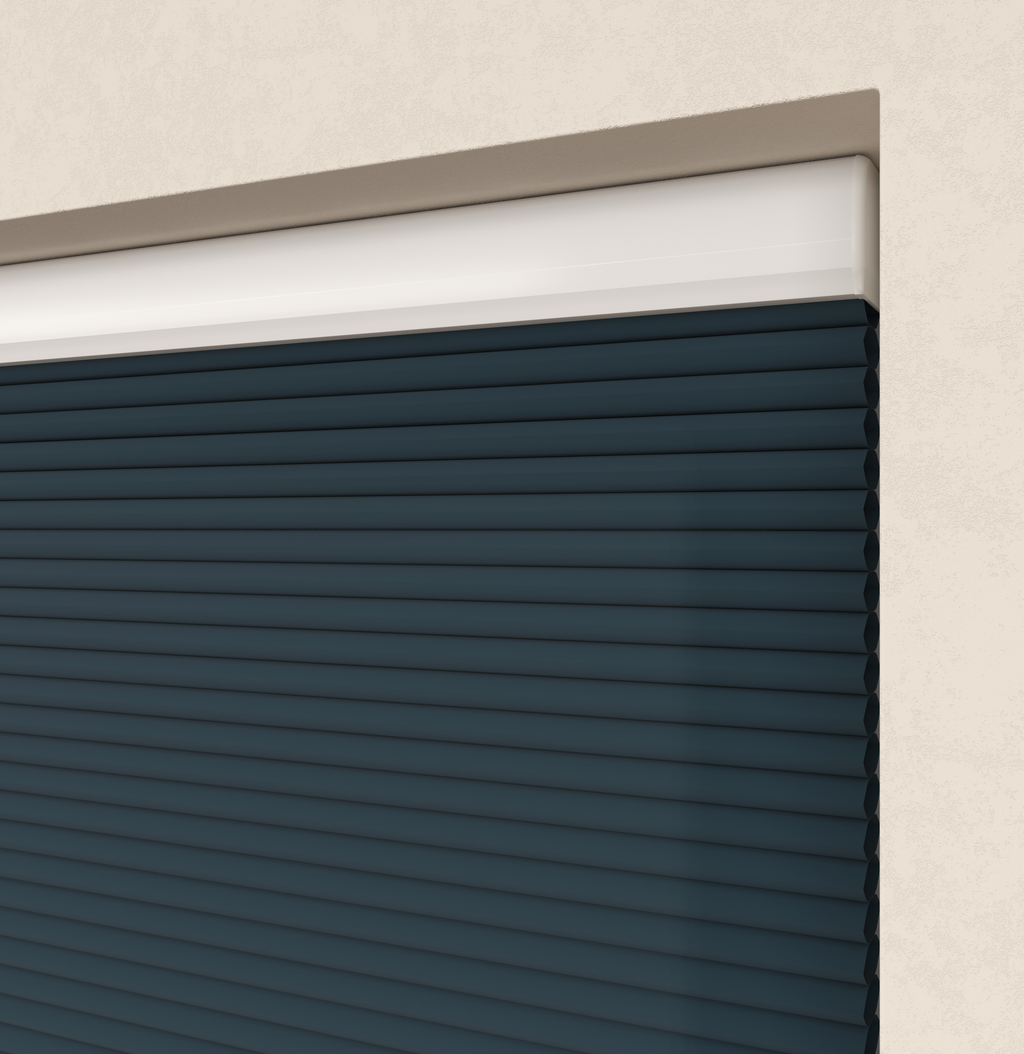 Elektrische Plissé gordijnen Monaco Blauw 09