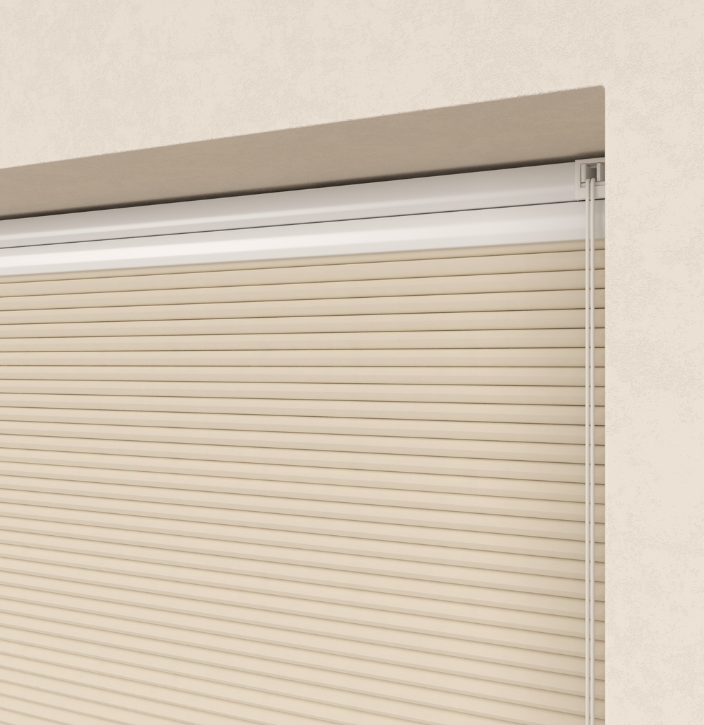 Plissé gordijnen Trend Beige Verduister 03
