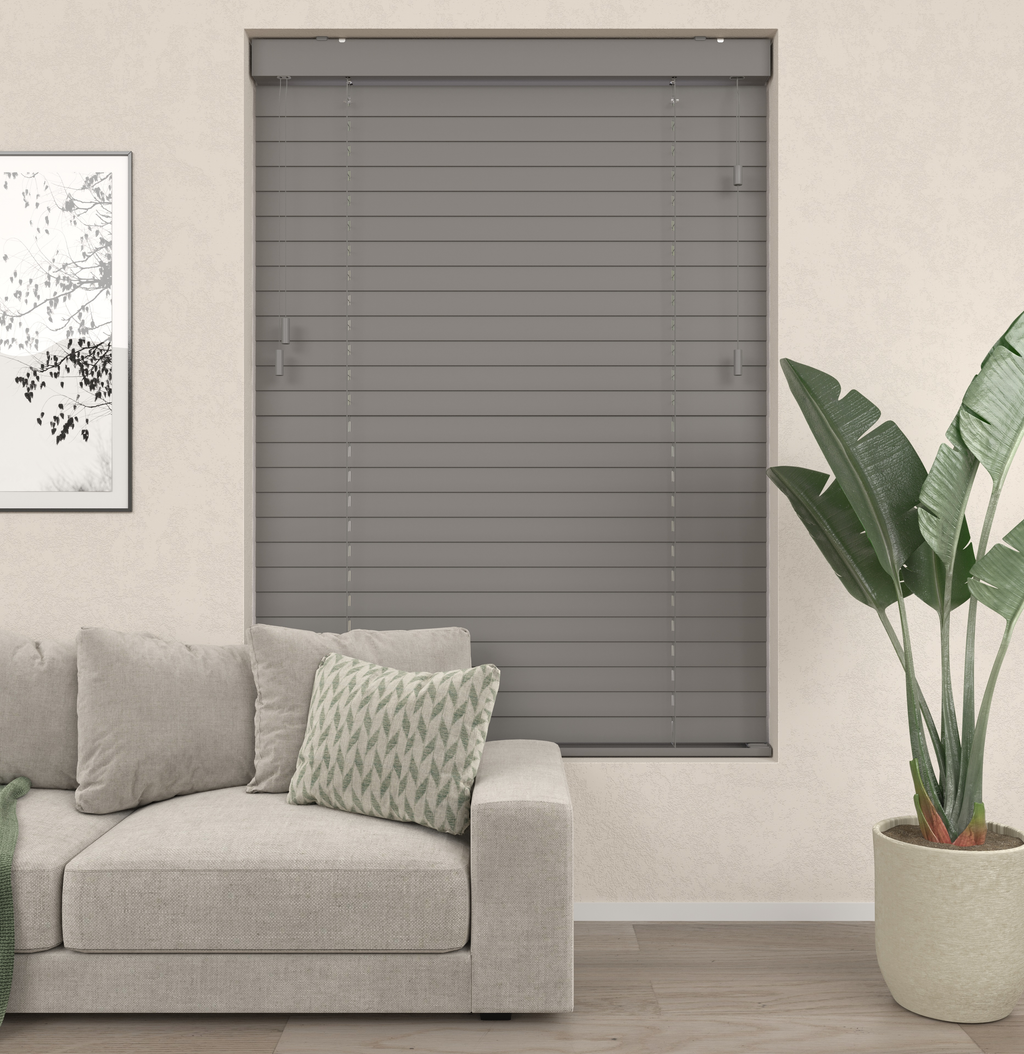 Houten Jaloezieën - Premium Grijs Taupe