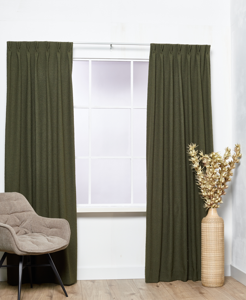 Teddy Bouclé Olijf Groen 500