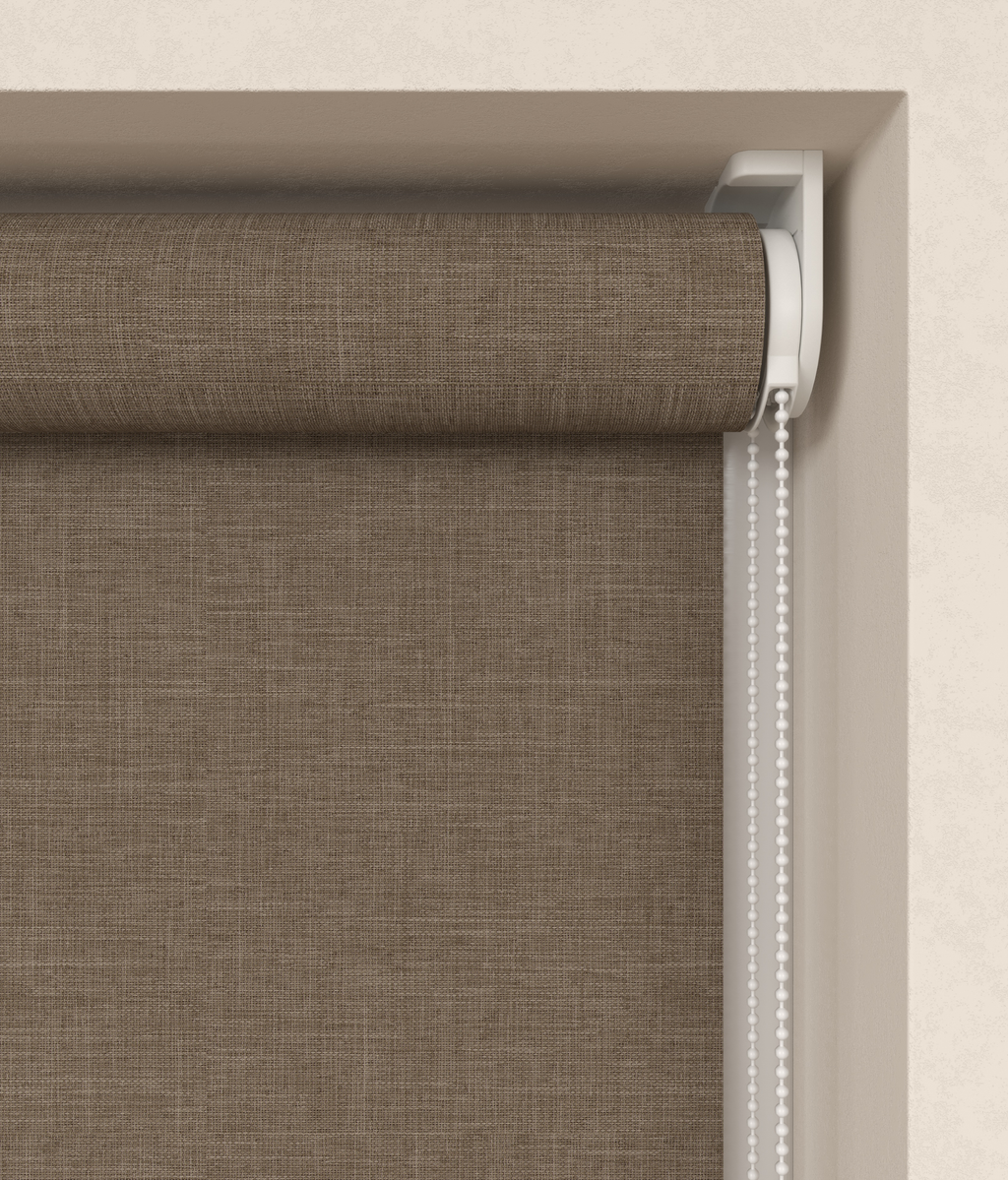 Elektrisch Rolgordijn Toscane Linnenlook Taupe 5300