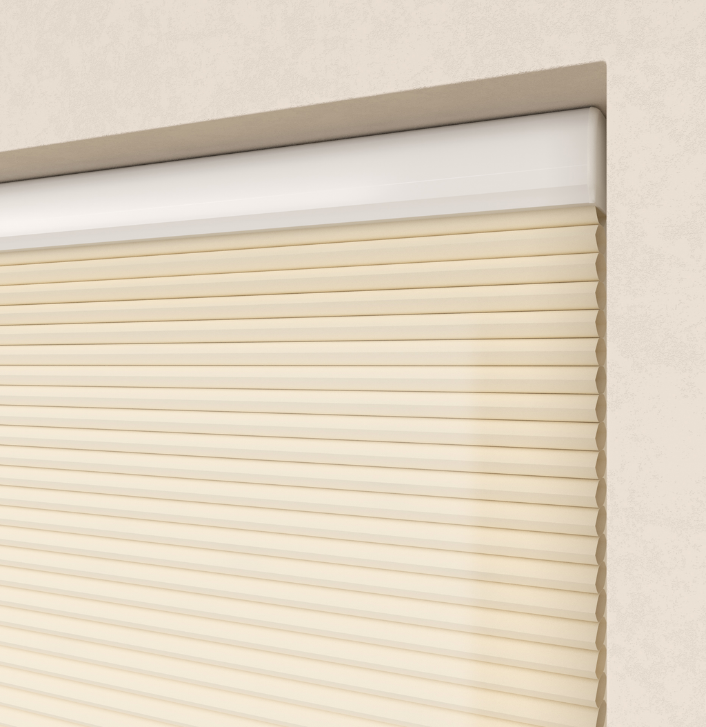 Elektrische Plissé gordijnen Monaco Ecru 02