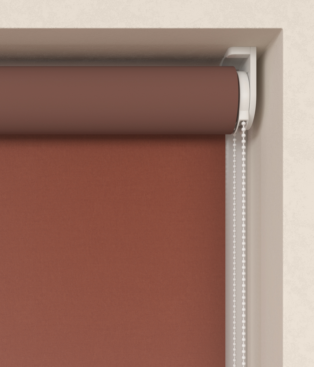 Elektrisch Rolgordijn Milaan Velours Terracotta 4300