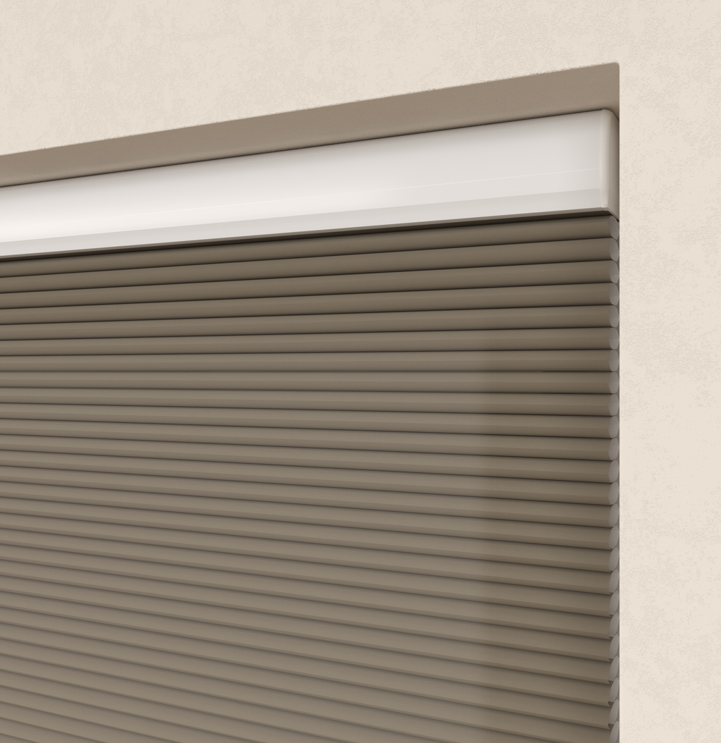 Elektrische Plissé gordijnen Parijs Zand 170