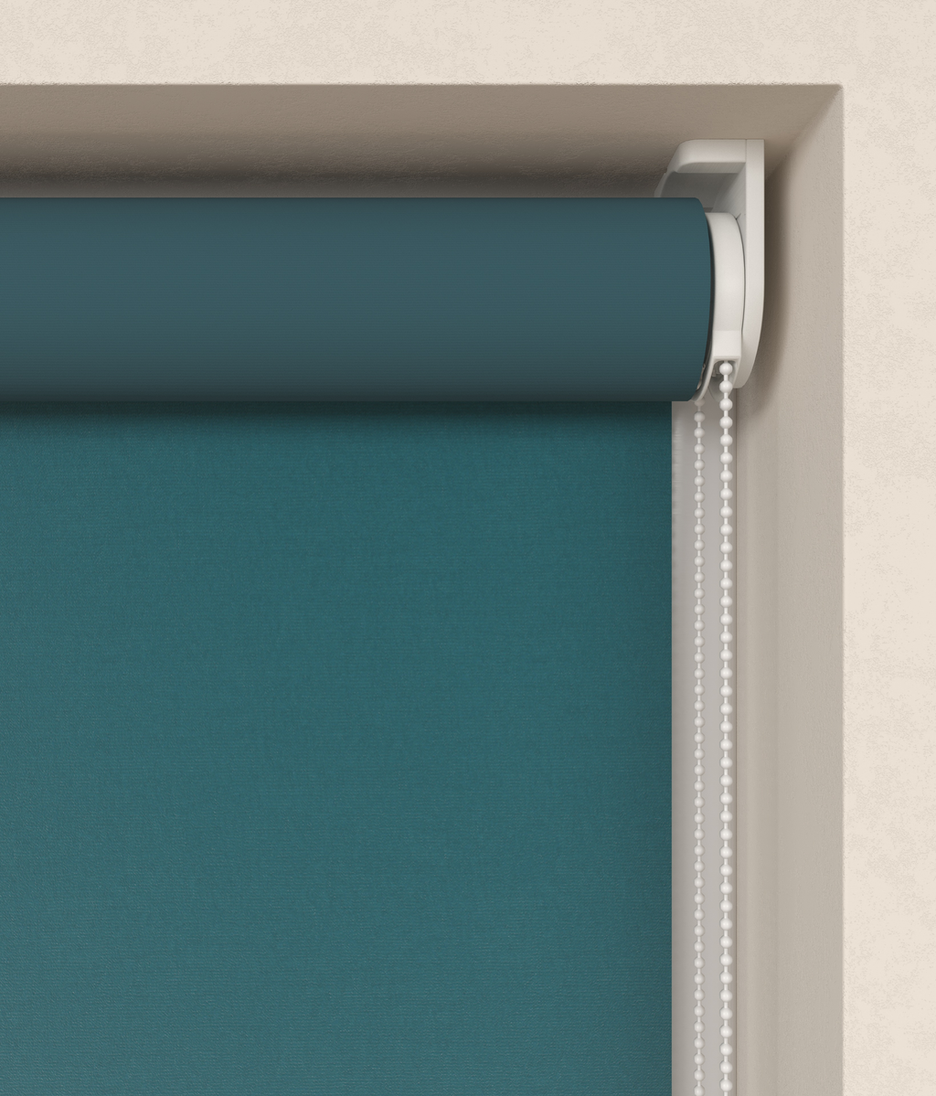 Elektrisch Rolgordijn Milaan Velours Petrol 4000