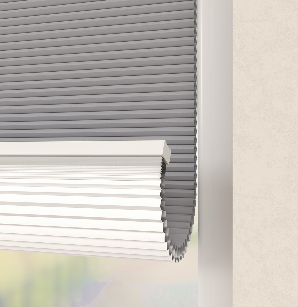 Elektrische Plissé gordijnen Parijs Grijs Verduister 5220