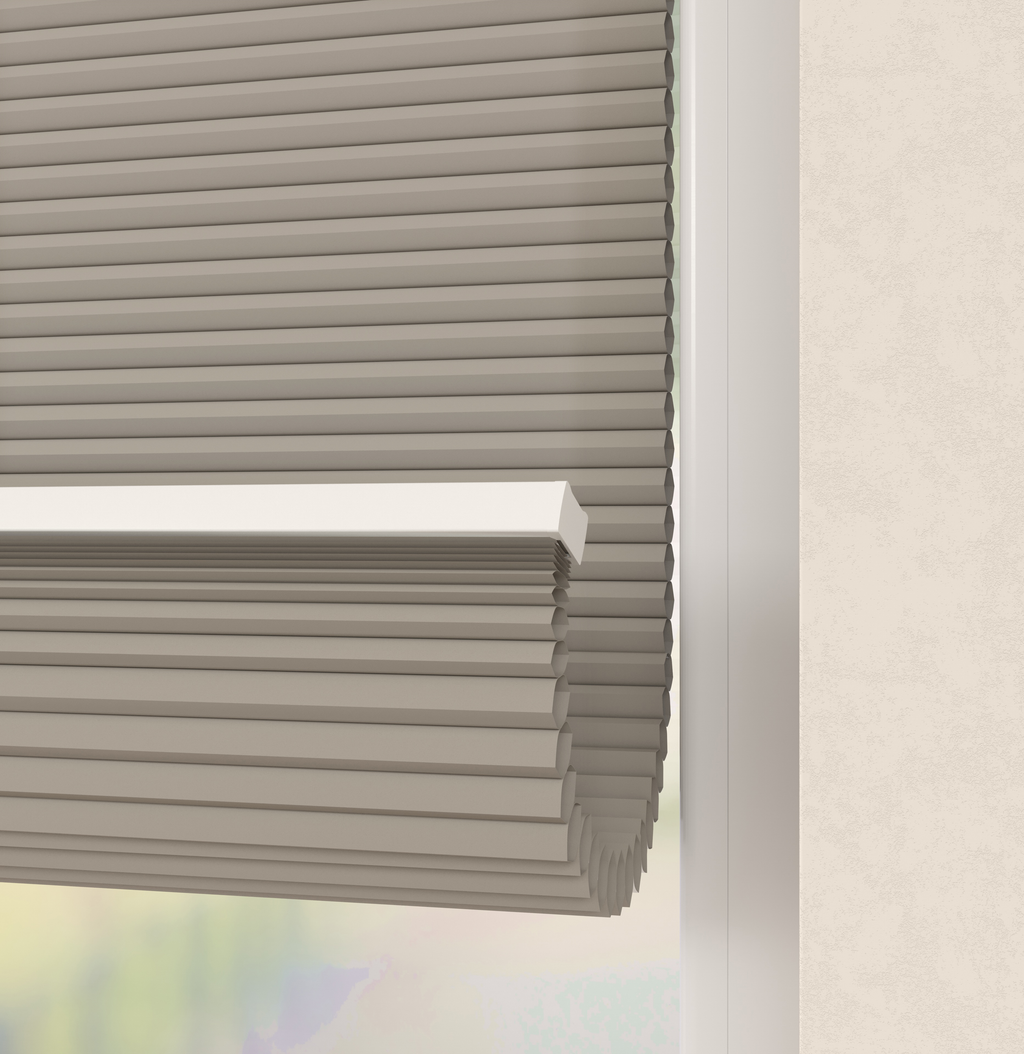 Elektrische Plissé gordijnen Monaco Zand 04