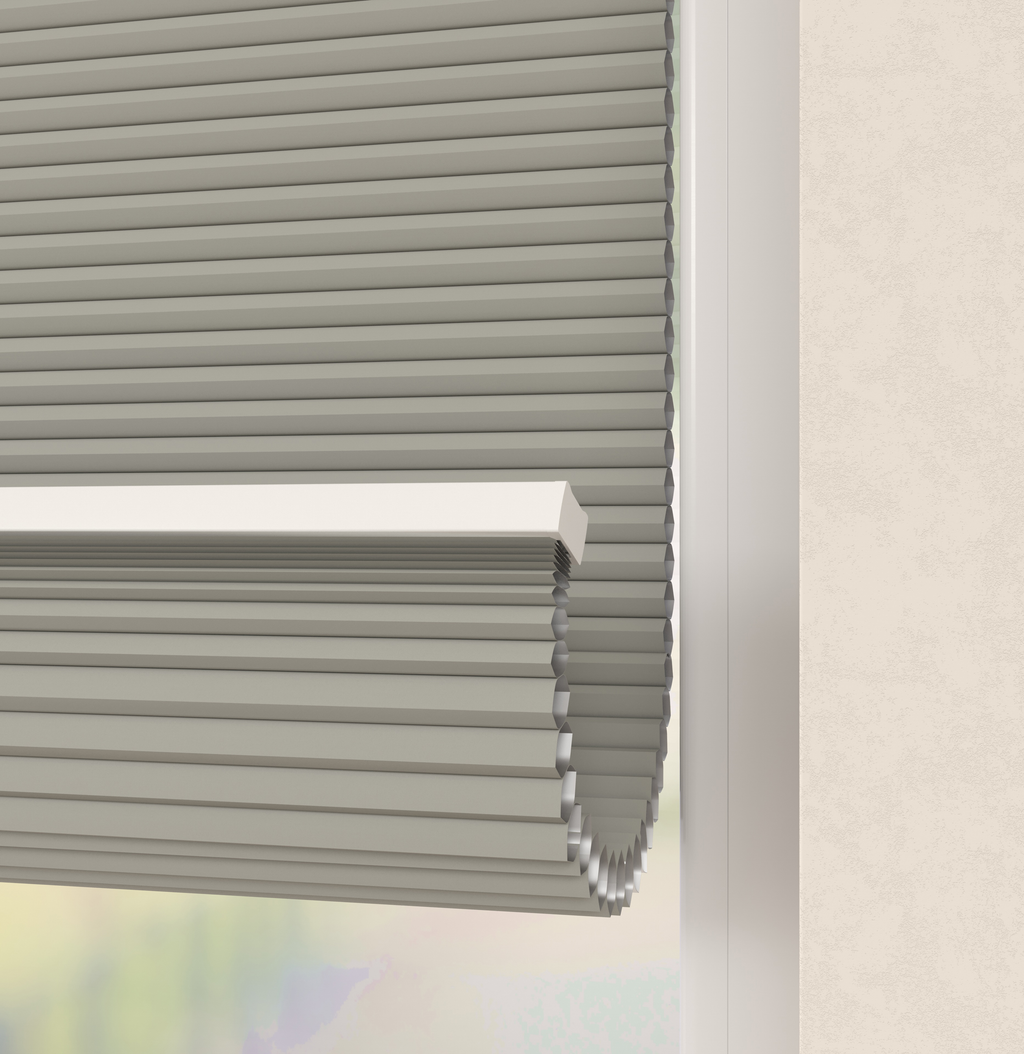 Elektrische Plissé gordijnen Monaco Lichtgrijs Verduister 10