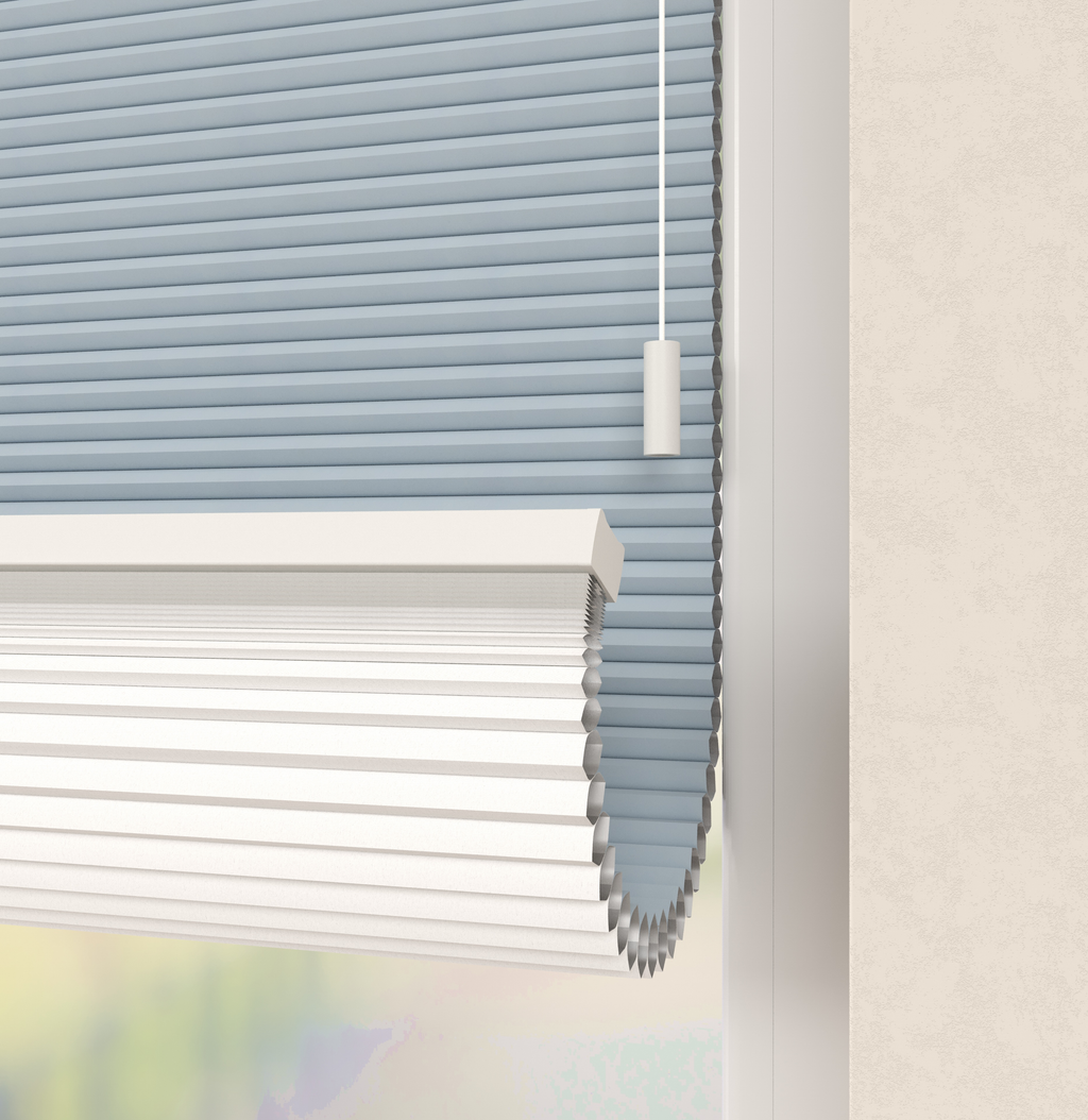 Plissé gordijnen Trend Zachtblauw Verduister 09