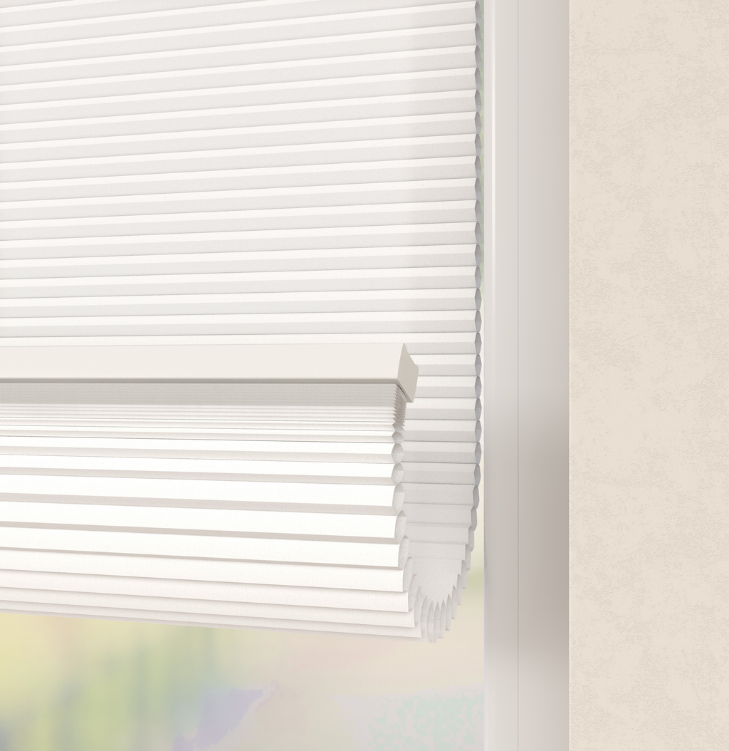 Elektrische Plissé gordijnen Parijs Wit 100