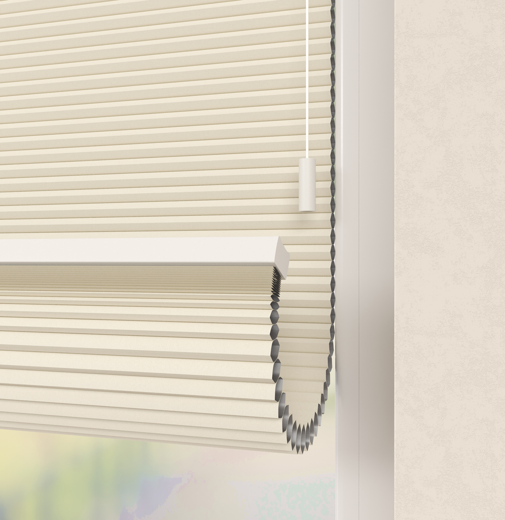 Plissé gordijnen Monaco Ecru Verduister 02