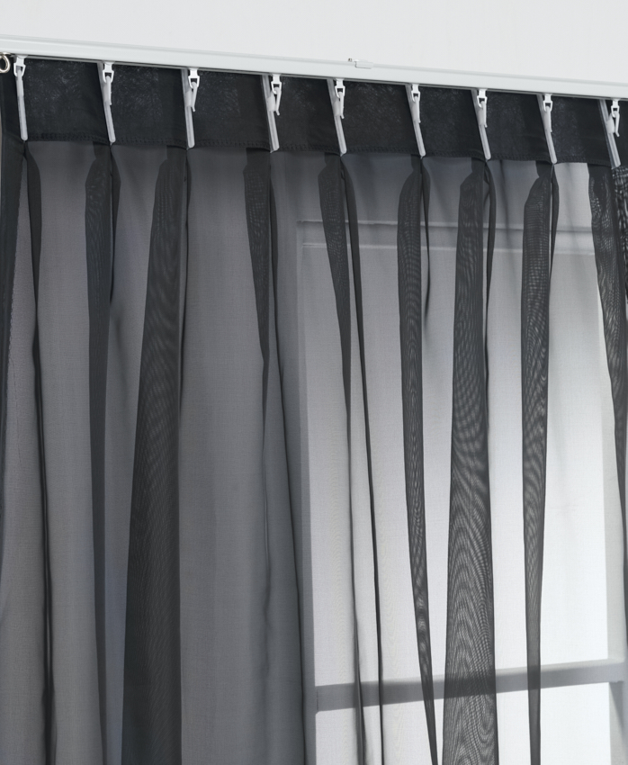 Brandvertragende Voile Zwart