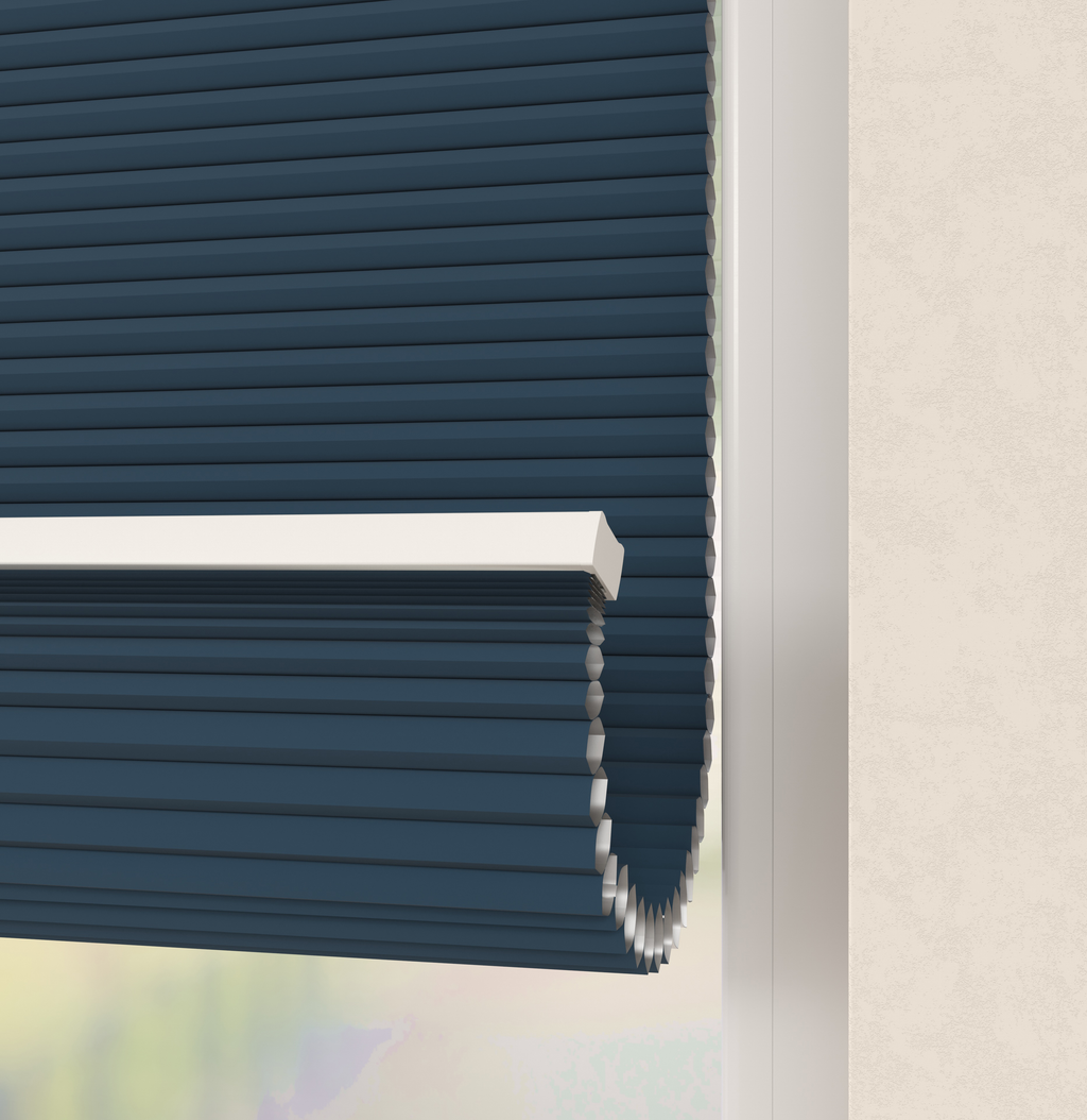 Premium Plissé gordijnen Monaco Blauw Verduister 09